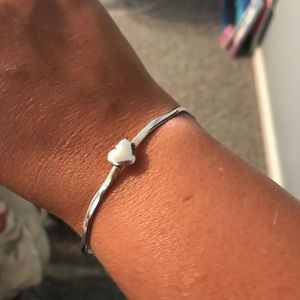 Grace & Heart SS Bangle with Hearts